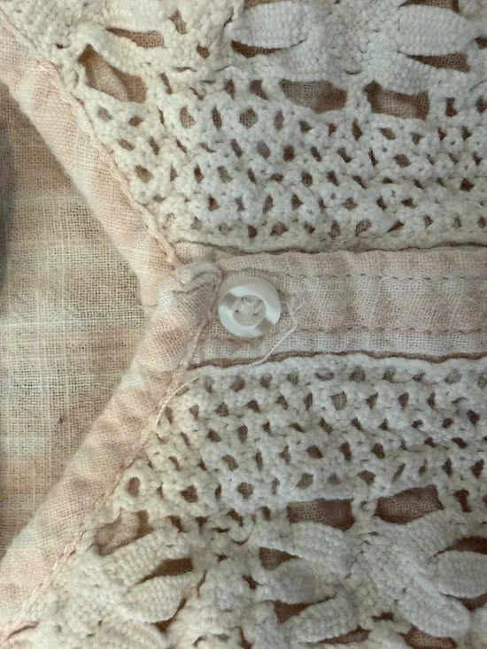 Abercrombie & Fitch Blush-Tan Striped Lace-Trim Peplum Cami - Picture 3 of 3